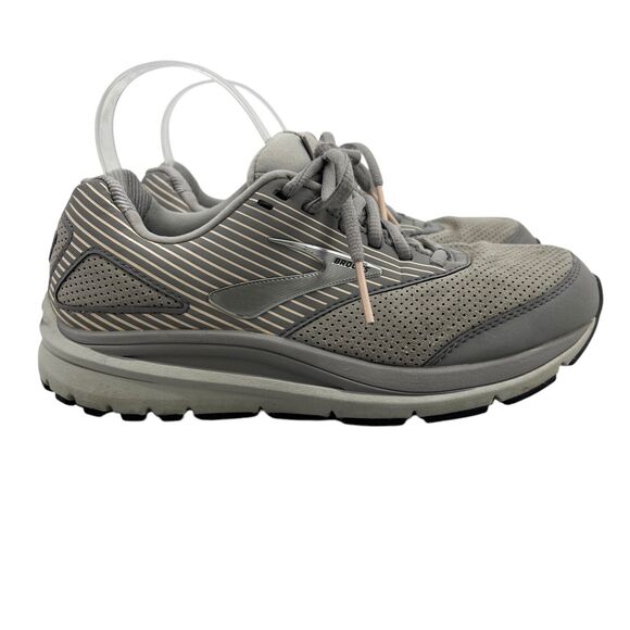 Brooks Womens 7 Walking Shoes Gray Addiction Walker Training Sneaker *No Insoles - Picture 1 of 13